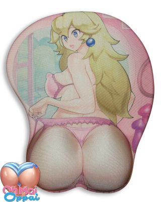Princess Peach Mario Mousepad Sexy Oppai Butt - Covered Version