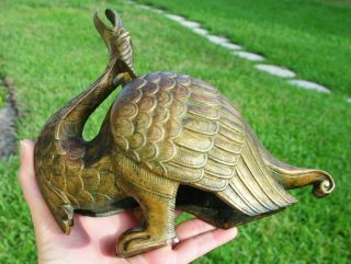 ANTIQUE CHINESE MING BRONZE GOLD GILT MYTHICAL BEAST - IMPORTANT 2