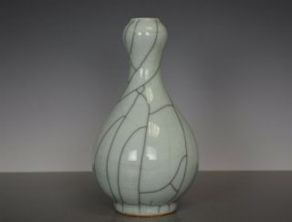 Fine Antique Chinese Crackle Famille Rose Porcelain Vase Rare Yh3791