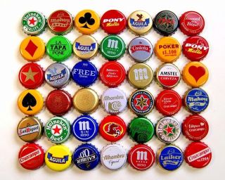 42 X Beer Bottle Caps Colombia And Spain - S1