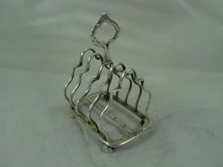 Quality Solid Silver Toast Rack,  1897,  140gm