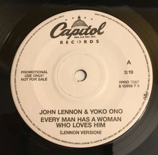 John Lennon & Yoko Ono / Every Man Has A Woman / 2001 Promo 45 w Picture Sleeve 4