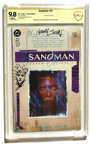 Sandman 22 Cbcs 9.  8 Nm/mt Wp Asp Kelley Jones W/head Sketch 1st App Daniel 1991