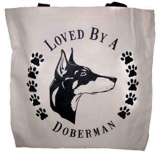 Loved By A Doberman Tote Bag Made In Usa