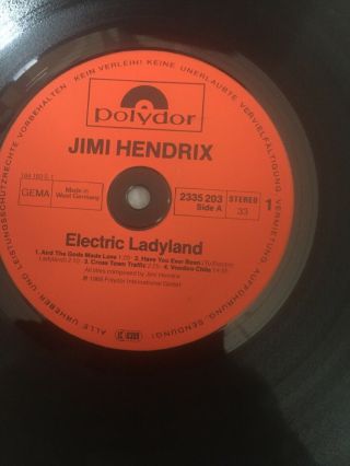 The Jimi Hendrix Experience Electric Ladyland Vinyl LP Polydor 2335203 7