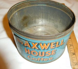 Vintage Maxwell House Coffee Empty Tin Can One Pound Vacuum Packed No Lid