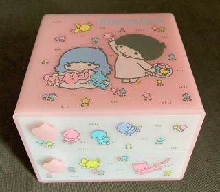 Vintage 1976 Sanrio Little Twin Stars Trinket Box Two Drawers