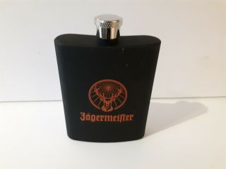Jagermeister Black Hip Flask Anodized Stainless Steel - Post