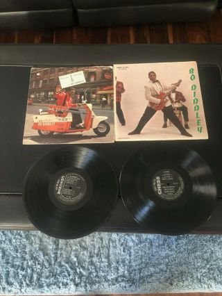 Set Of 2 Bo Diddley Lp Records And Covers