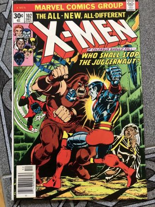 The X - Men 102 (first Printing) 1976 Juggernaut Appearance