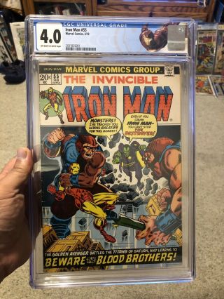 Iron Man 55 Cgc 4.  0first Thanos Send For A And Possible 5.  6 - 6.  0