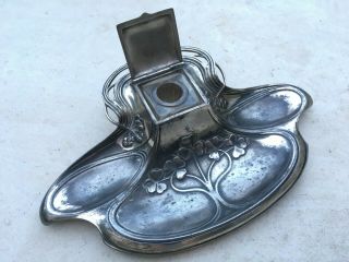 WMF Art Nouveau Silver Plated Inkstand with glass Ink Insert Made By WMF GERMANY 4
