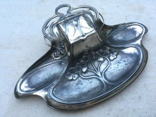 WMF Art Nouveau Silver Plated Inkstand with glass Ink Insert Made By WMF GERMANY 5