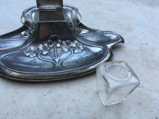 WMF Art Nouveau Silver Plated Inkstand with glass Ink Insert Made By WMF GERMANY 6