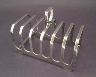 Elkington & Co.  Sterling Silver Toast Rack Art Deco / 6 Slice