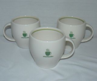 Starbucks Barista 2003 Set Of 3 Matching 6 Oz Mini Abbey Mugs Small Cups