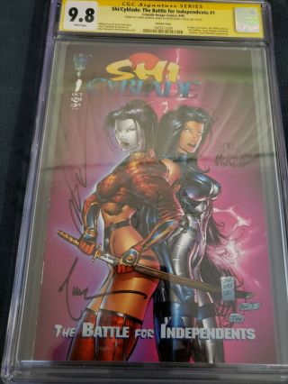 Shi/cyblade: The Battle For Independents 1 Variant Cgc Ss 9.  8 X3