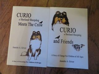 2 Curio The Sheltie Books Curio Meets Crow And Curio & Friends Shetland Sheepdog