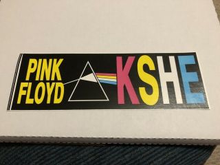 Vintage K - She 95 Pink Floyd Bumper Sticker Measures 9 X 3