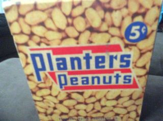 Vintage Planters Peanuts Store Display Box 5 Cents