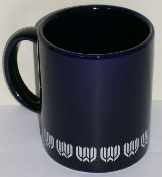 Washington Mutual Savings Bank Coffee Cup Mug Blue W Logo Vtg Collectible