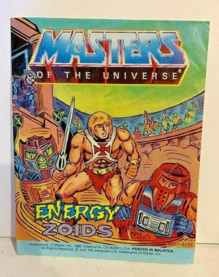 Energy Zoids Masters Of Universe Motu He - Man Mini Comic 1986