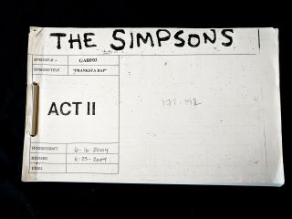 The Simpsons Production Pranksta Rap Act Ii Storyboard 72 Pages