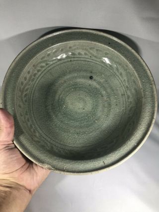 Very Rare Fine Old Chinese " Ru " Kiln Celadon Porcelain Plate Dish