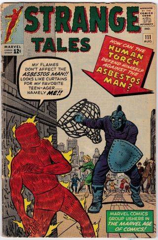 Strange Tales 111 1963 3.  5 Vg - Marvel 2nd Dr.  Strange 1st Baron L@@k