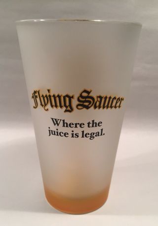 Flying Saucer Tour De Lance 2012 Turkey Of The Year Pint Beer Glass Frosted