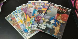 Sonic The Hedgehog Comics,  8 Issues,  Bagged,  Good Shape 116 99 35 139 67