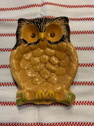 Vintage Norleans Japan Owl Spoon Rest Ceramic