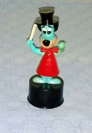 Vintage C.  1962 Huckleberry Hound Push Bottom Tv Movie Character Toy Puppet