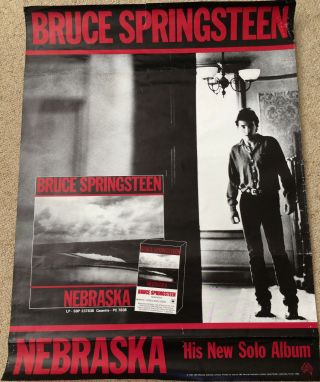 Bruce Springsteen Nebraska Australian Record Store Lp/cassette Poster 1982 Orig