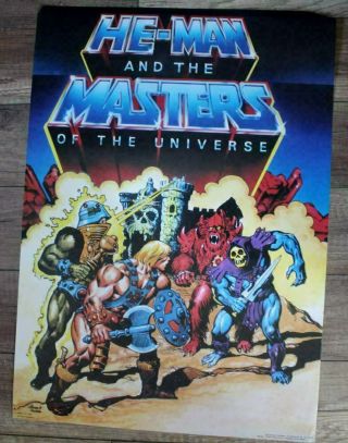 He - Man Masters Of The Universe 1983 Skeletor Castle Grayskull Mattel Poster Fn