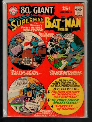 80 Page Giant 15 Vg/fn 5.  0 Dc Silver Age 1965 World 