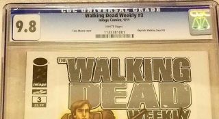Walking Dead Weekly 3 CGC 9.  8 NM/MT Image 2011,  Reprints Walking Dead 3 2