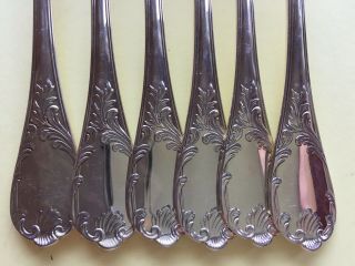 Set Of 6 Christofle Marly Silver - Plate Dessert Cake Pie Forks Louis Xv