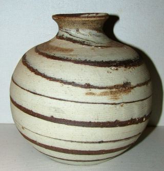 Japanese Agate Ware Banko Pottery Vase Wax Customs Seal On Base