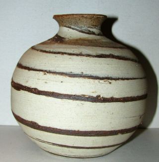Japanese Agate Ware Banko Pottery Vase Wax Customs Seal on Base 3