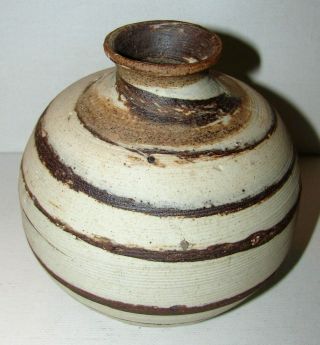 Japanese Agate Ware Banko Pottery Vase Wax Customs Seal on Base 4