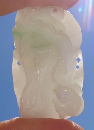 CINA (China) :Very fine Chinese carved jade jadeite pendant 6