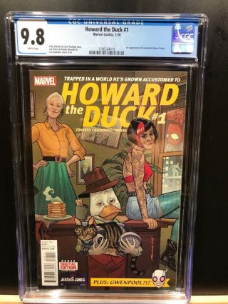 Marvel Howard The Duck 1 Cgc 9.  8 Rare First Appearance Gwenpool