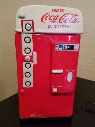 Coca Cola 2007 Ceramic Vending Machine Cookie Jar 12 " High Made By Gibson (red)