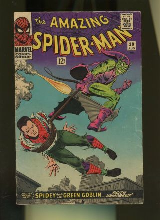 Spider - Man 39 Gd 2.  0 1 Book Marvel Green Goblin Identity Revealed