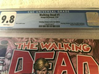 The Walking Dead 1 CGC 9.  8 Arizona Comic Con Variant Cover Rob Liefeld 2