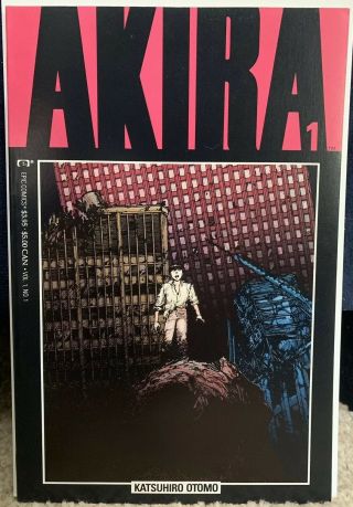 Akira 1 2nd Print (1988,  Epic) Nm 9.  2/9.  4 - Movie Coming,  Leonardo Dicaprio