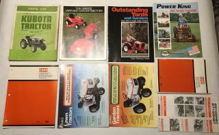 Vintage Tractor Literature,  Case,  Kubota,  Gravely,  Sears,  Power King