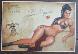 Nathan Szerdy Signed 12x18 Art Print Princess Leia Organa Calendar Star Wars