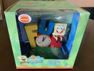 Spongebob Squarepants Fun Clock Talking Alarm Clock 2002
